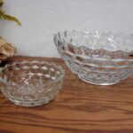 Vintage Cubist Fostoria American Clear Cubist 10" Salad Party Server Bowl 5"