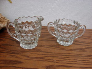 Vintage Royal Lace Pink Peach Depression Glass Cup Set/2, Moose-R-Us.Com Log Cabin Decor