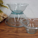 Vintage Fire King Sapphire Blue Philbe Set/3 Nesting Serving Bowls Roll Edge Rim