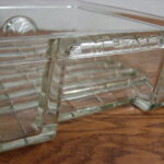 Vintage Embossed Glass Refrigerator Tray MEATS 12 x 9" - Image 2