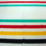 Vintage Hudson Bay England Classic Stripe 4 point Wool Blanket 91 x 72 - Image 3