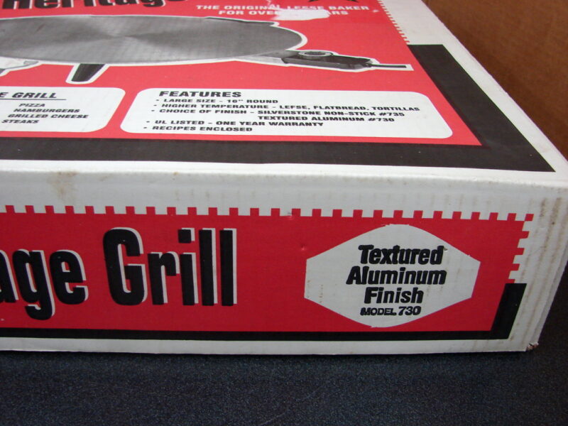 Vintage Bethany Heritage Grill Lefse Griddle #730 Complete Box Rubber Feet, Moose-R-Us.Com Log Cabin Decor
