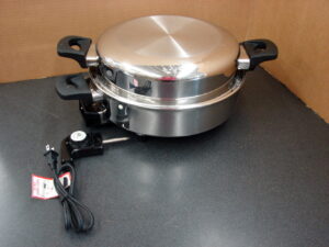 New Era Electric Skillet Multi Cooker Liquid Core 16LP Heavy Duty Stainless
