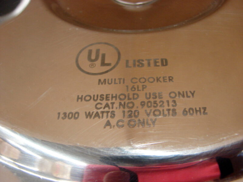 New Era Electric Skillet Multi Cooker Liquid Core 16LP Heavy Duty Stainless, Moose-R-Us.Com Log Cabin Decor
