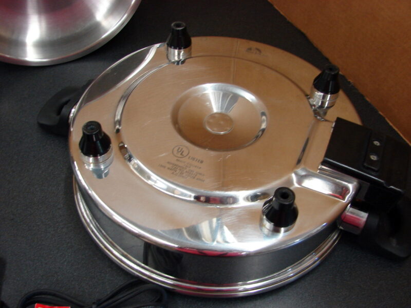 New Era Electric Skillet Multi Cooker Liquid Core 16LP Heavy Duty Stainless, Moose-R-Us.Com Log Cabin Decor