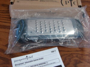 Brand New Pampered Chef #1108 Microplane Adjustable Coarse Grater w/ Box