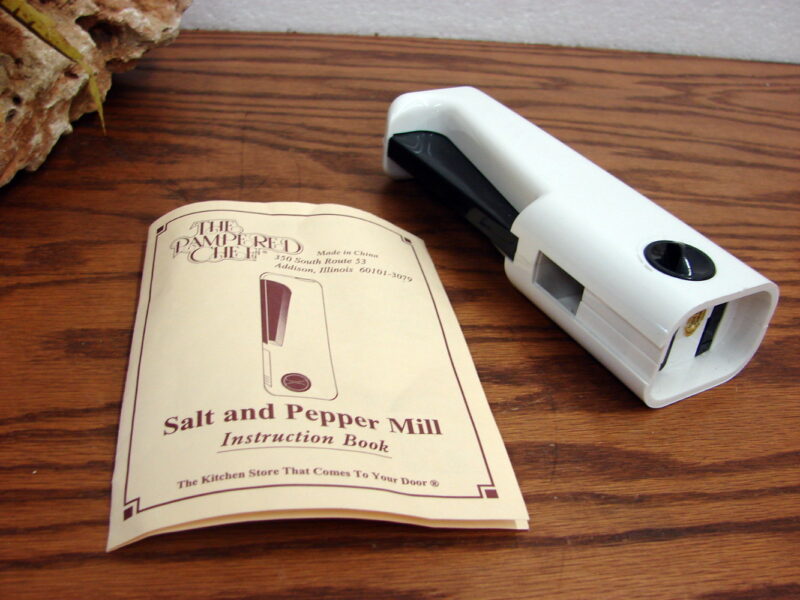 The Pampered Chef Salt Pepper Mill Instruction Book Body PARTS only, Moose-R-Us.Com Log Cabin Decor