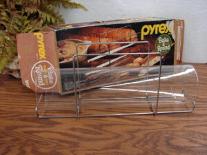 Vintage PYREX Bake a Round French Bread Baking Tube w/ Stand and Box
