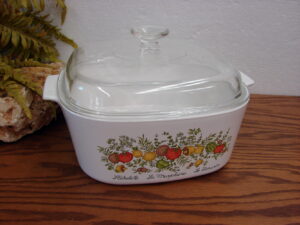 Vintage Corning Ware Spice of Life 5 Liter Casserole w/ PYREX Glass Lid