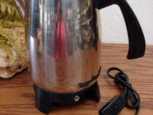 Vintage West Bend Chrome 6-9 Cup Automatic Percolator Electric Coffee Pot