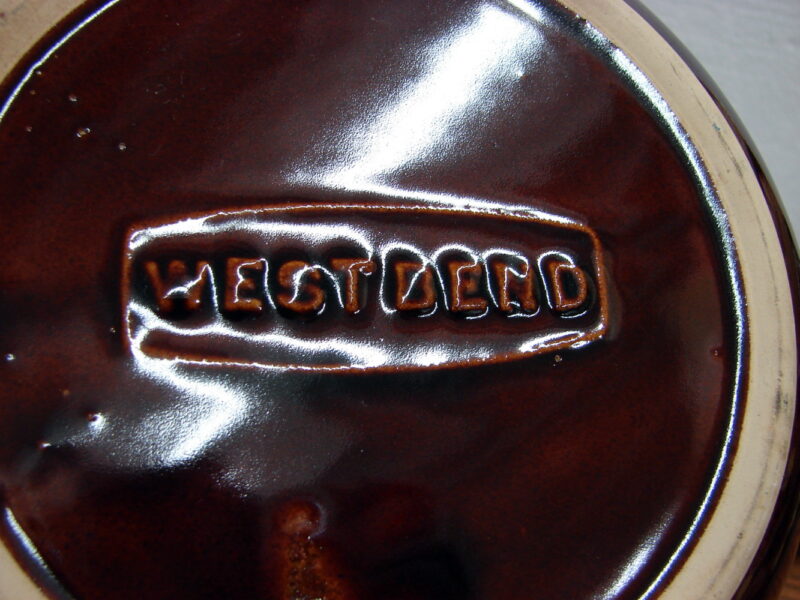 West Bend Stoneware Bowl Crock Lid Burner Warmer Works Tested, Moose-R-Us.Com Log Cabin Decor