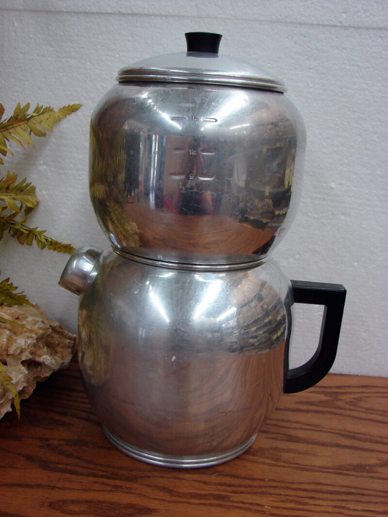 West Bend Aluminum Kwik Drip 18 Cup Stove Top Coffee Percolator Maker, Moose-R-Us.Com Log Cabin Decor