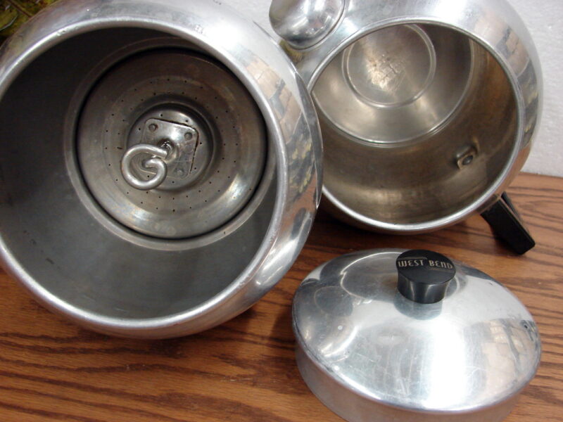West Bend Aluminum Kwik Drip 18 Cup Stove Top Coffee Percolator Maker, Moose-R-Us.Com Log Cabin Decor