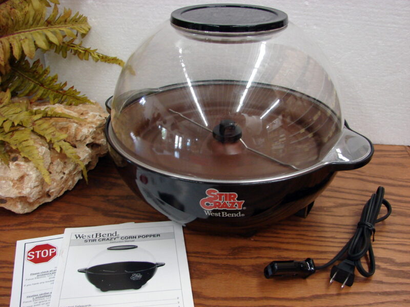 West Bend Stir Crazy Popcorn Popper #82306 Like New Tested, Moose-R-Us.Com Log Cabin Decor