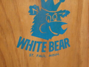 Vintage White Bear Minnesota Oak Toboggan Sled One of a Kind? Water Ski Mfg