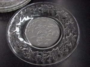 Princess House Crystal Fantasia Frosted Clear Dinnerware Serving Pieces