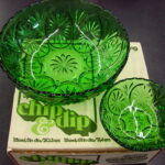 Vintage Anchor Hocking Spearmint  Chip & Dip Boxed No Holder