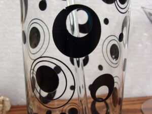 Vintage Libbey Black Dot Martini Set 5 Pc. Cocktail Barware