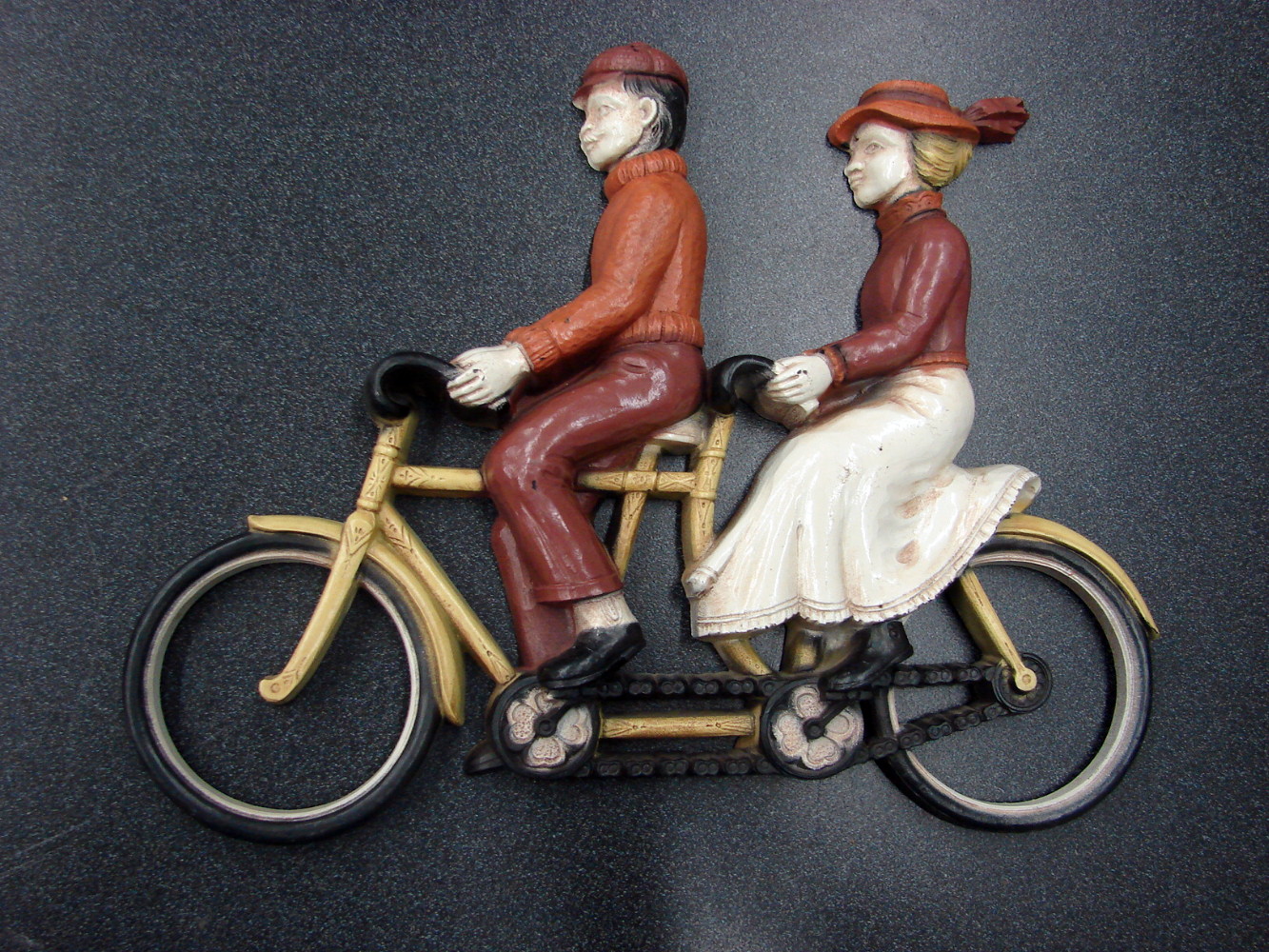 Vintage 1975 Homco Burwood Products 3-D Bicycle Built For Two