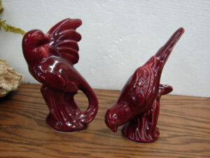 Vintage Frankoma Pottery Christmas Card 1975 1976 Set/3 Mini Plates, Moose-R-Us.Com Log Cabin Decor