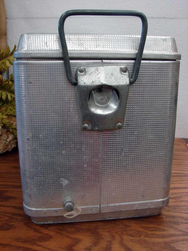 Vintage Aluminum Party Cooler Cold Flyte Picnic Hamilton Skotch Bottle Opener etc., Moose-R-Us.Com Antiques Collectibles Log Cabin Decor