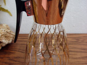 6 Vintage MCM Libbey Black Textured Gold Coin High Ball Glasses, Moose-R-Us.Com Log Cabin Decor