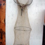 Vintage Fishing Net Long Clip on Boat Copper Hardware Ring 40"