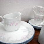 Corning Ware Pink Trio Floral Swirl Corelle Dinnerware 28 Piece - Image 2