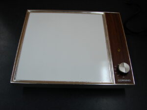 Vintage Corning Ware USA Table Range Electric Stove Top Wood Grain