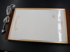 Vintage MCM Electric Hostess Warming Tray Cornwall S101 Adjustable Temp Gold Wheat