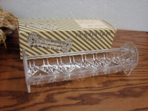 Vintage "Crystal" Cut Cracker Tray in Original Box Plastic Ritz Cracker Tray