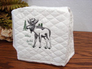 Fresh Balsam Filled Embroidered Moose Bear Pine Cone Tree Sachet Pillow, Moose-R-Us.Com Log Cabin Decor