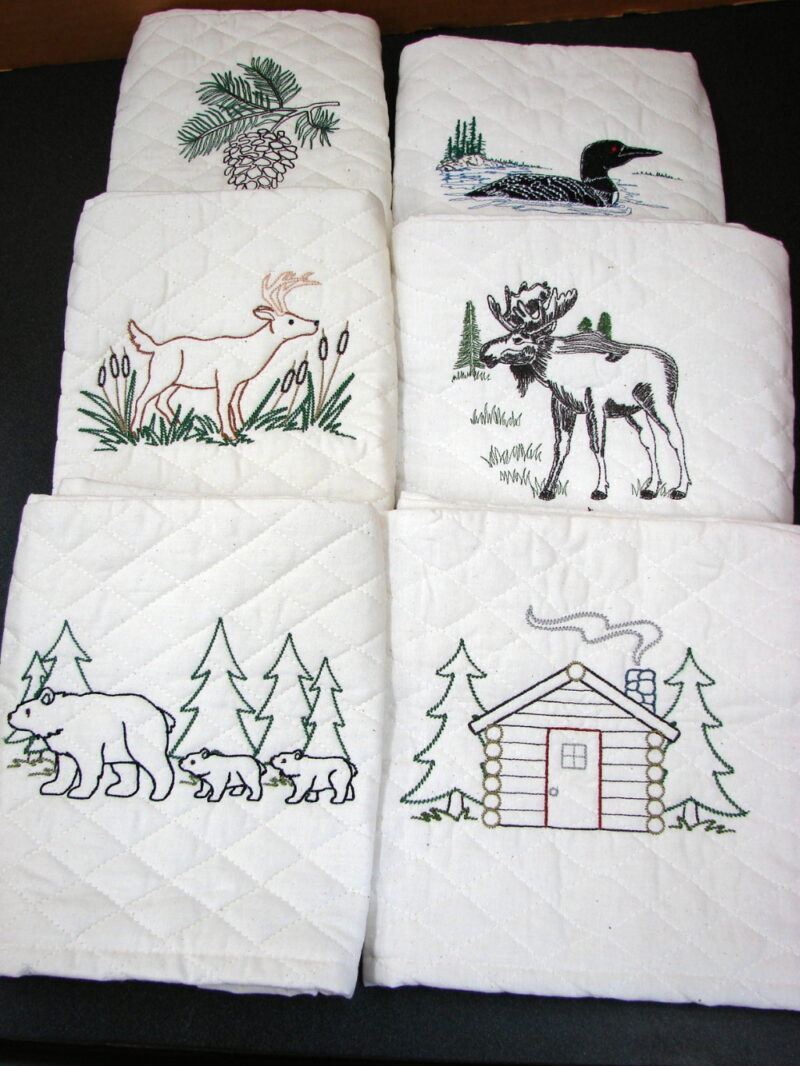 Embroidered Lake Lodge Log Cabin Themed Toaster Covers Moose Loon Bear Pine, Moose-R-Us.Com Antiques Collectibles Log Cabin Decor
