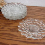 Vintage Crystal Fostoria American Cubist 9 1/2" Plates Set/4 - Image 2