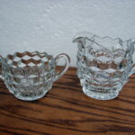 Vintage Crystal Fostoria American 26 Pcs Luncheon Set Cubist - Image 4