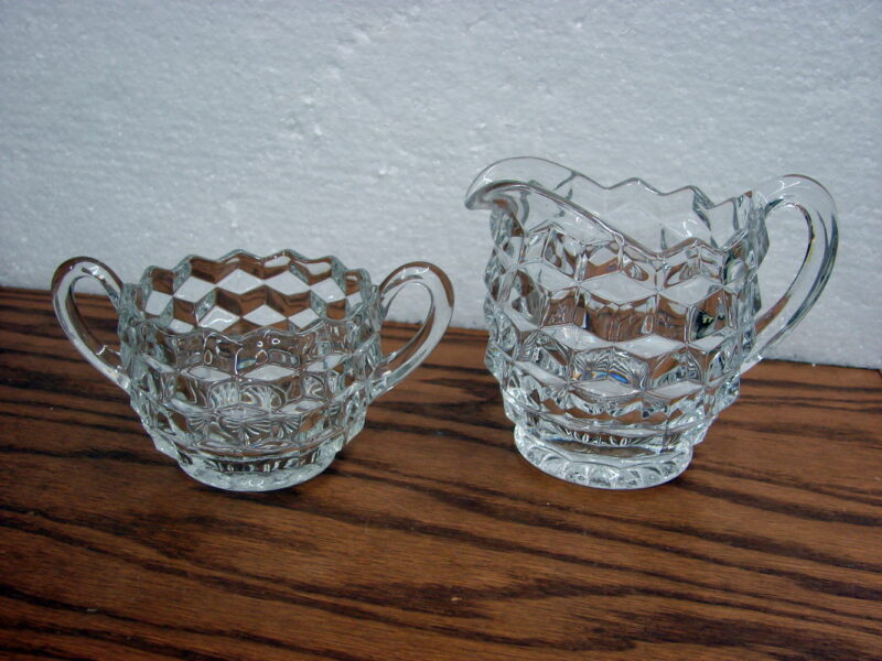 Vintage Crystal Fostoria American 26 Pcs Luncheon Set Cubist, Moose-R-Us.Com Log Cabin Decor