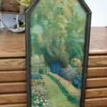 Antique Litho Print Garden Gate by Ashton Day Wood Art Deco Frame
