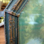 Antique Litho Print Garden Gate by Ashton Day Wood Art Deco Frame - Image 7