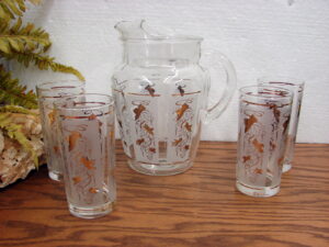Vintage Anchor Hocking USA Vegetable Harvest Milk Glass Kitchenware Cookware, Moose-R-Us.Com Log Cabin Decor