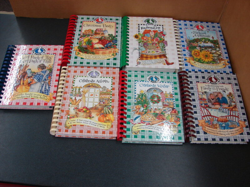Lot of 13 Gooseberry Patch Cookbooks Spiral Hardcover Christmas Plus, Moose-R-Us.Com Log Cabin Decor