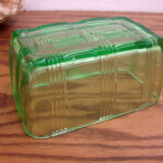 Vintage Hazel Atlas Uranium Criss Cross 1 Pound Butter Lid Only