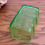 Vintage Hazel Atlas Uranium Criss Cross 1 Pound Butter Lid Only - Image 3