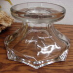 Vintage McKee Heavy Thick Clear Glass Punch Bowl Stand Display Riser