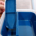 Ikea 3 Compartment Storage Container Sealed Lid Crafts Smalls 6" Square