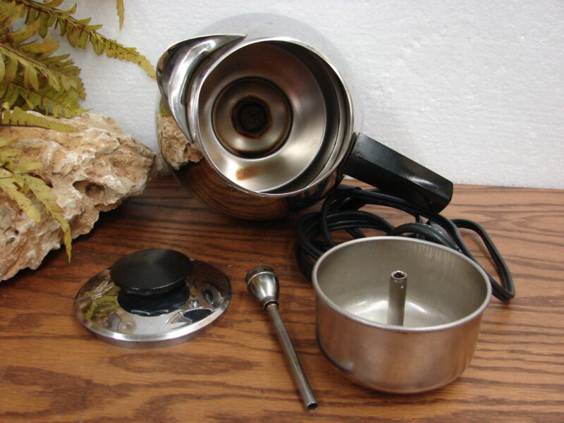 Vintage Townecraft Stainless Steel Chrome Jet O Mat Model 10 Coffee Pot Percolator - Image 2