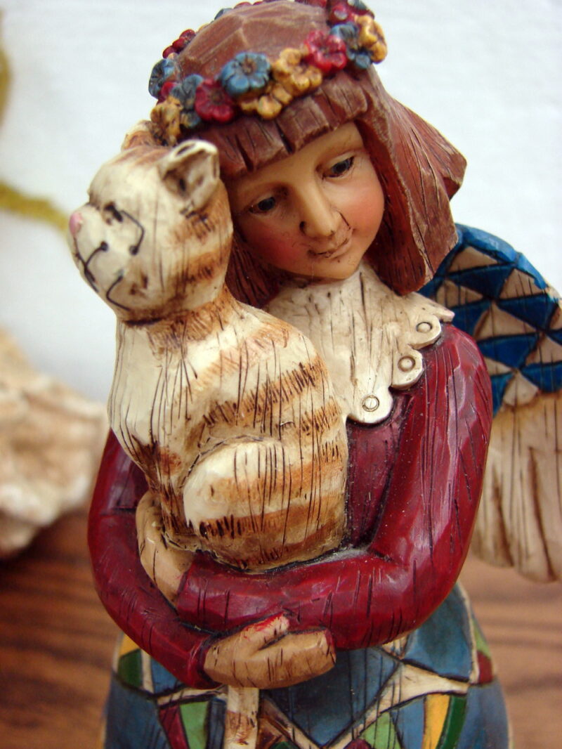 Jim Shore Heartwood Creek Orange Tabby Cat Angel #105170, Moose-R-Us.Com Log Cabin Decor