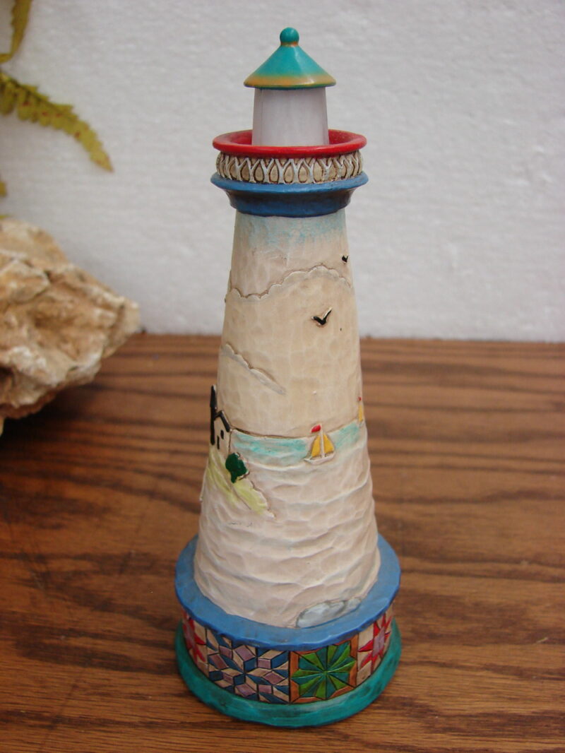 Jim Shore Heartwood Creek Light up Lighthouse #4011334 Tested, Moose-R-Us.Com Antiques Collectibles Log Cabin Decor