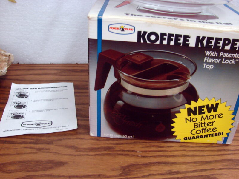 Nordic Ware Koffee Keeper Coffee Carafe Pot Keeps Coffee Fresh w/ Box, Moose-R-Us.Com Log Cabin Decor