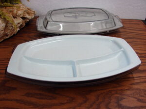 Nordic Ware Heavy Duty 3 Section Divided Dinner Tray w/ Microwave Storage Cover