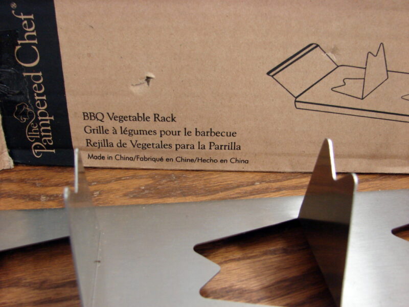 The Pampered Chef BBQ Vegetable Rack #2712 Stainless Steel, Moose-R-Us.Com Log Cabin Decor